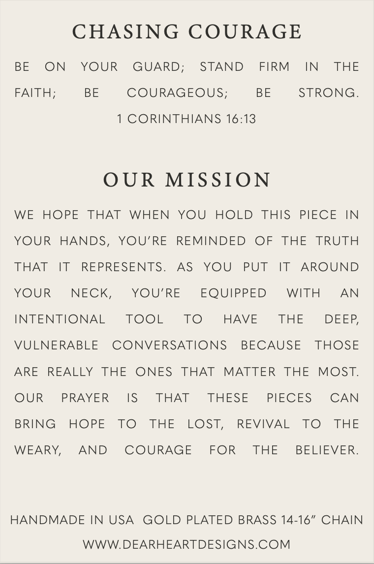 Chasing Courage | Christian Jewelry | Christian Gift