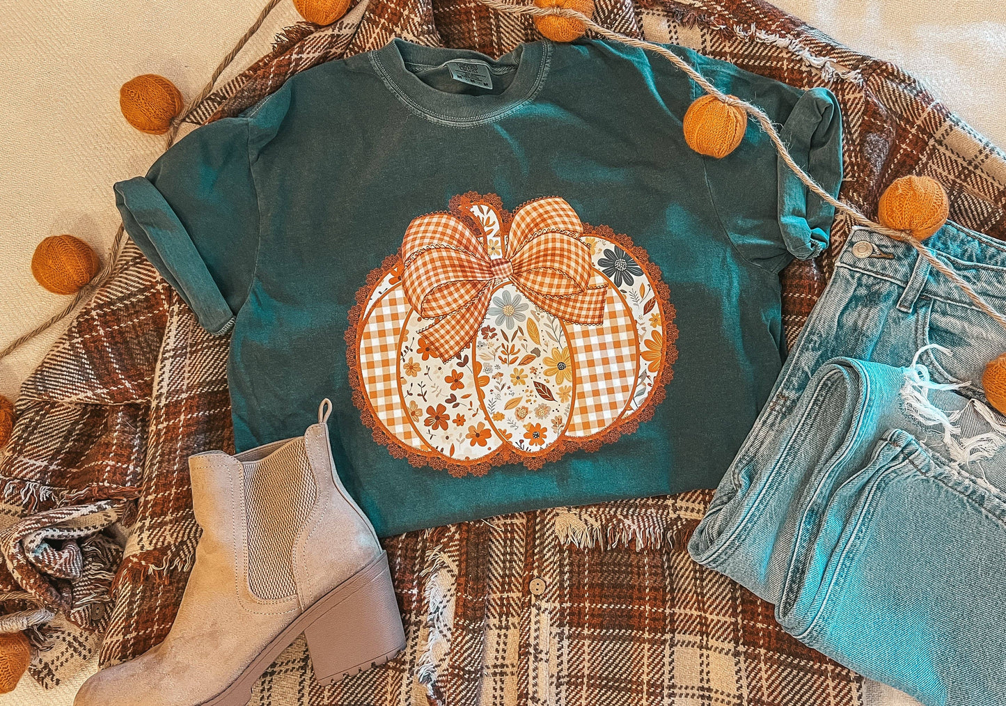PATTERN PUMPKIN TEE