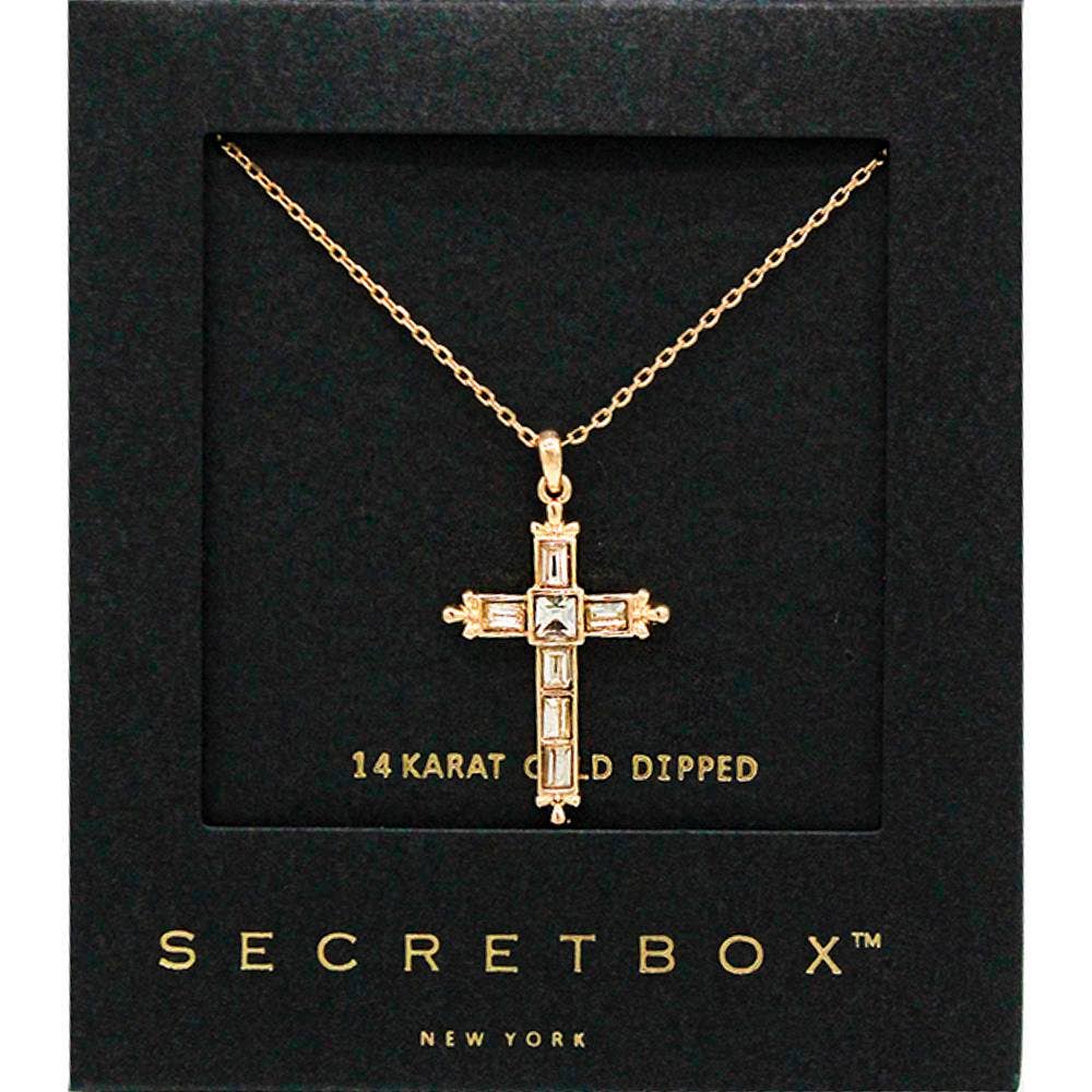 14K GOLD DIPPED CROSS NECKLACE