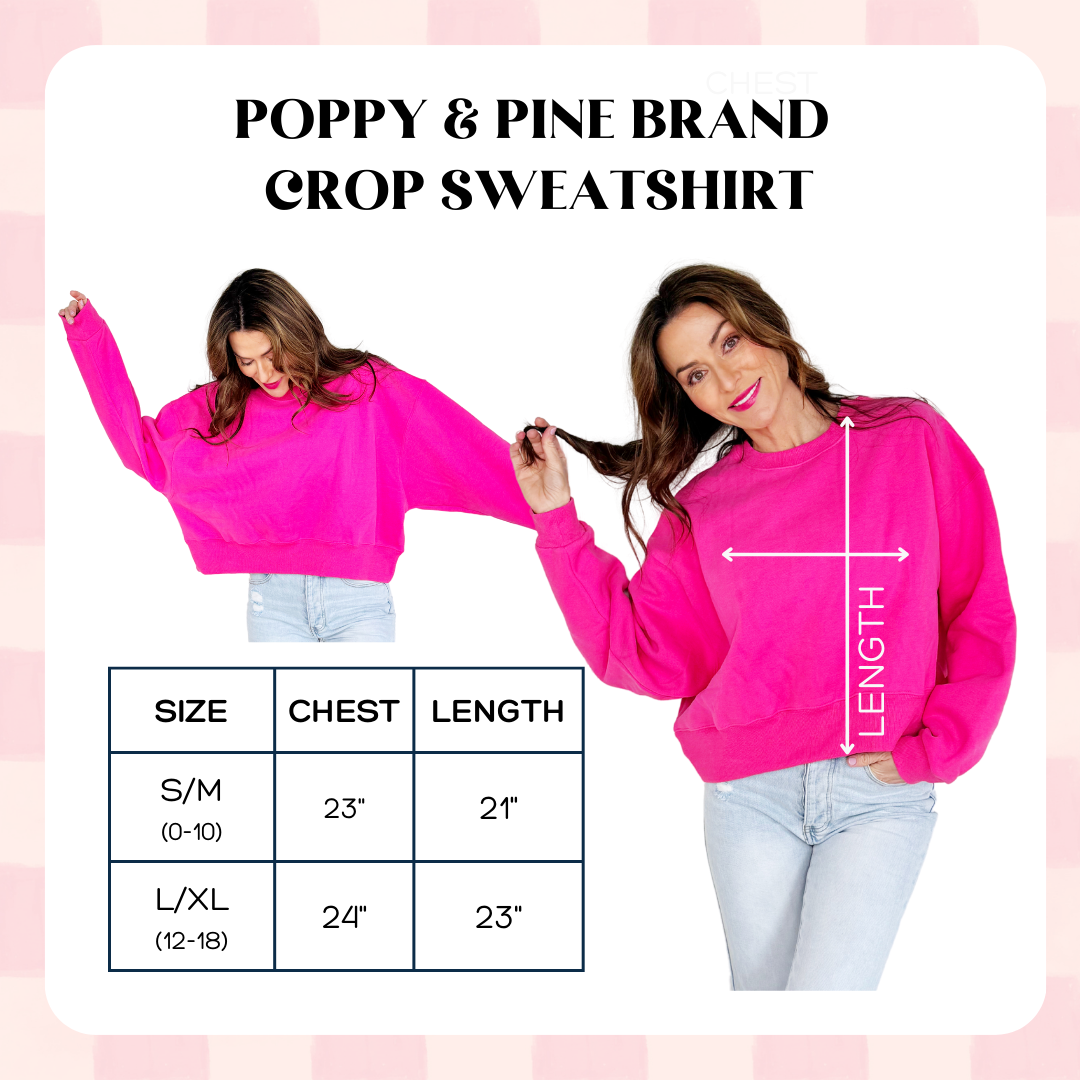 Glory To God Pink Crop Sweatshirt