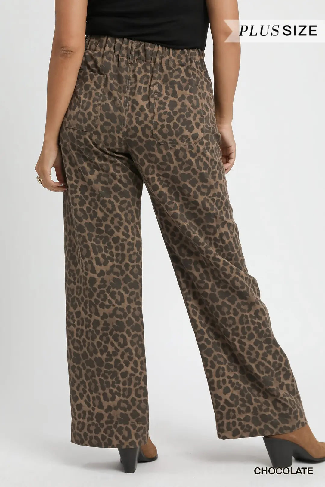 Animal Print Wide Leg Pants