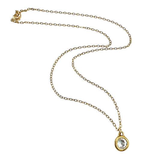 Tiny layering Swarovski clear crystal necklace