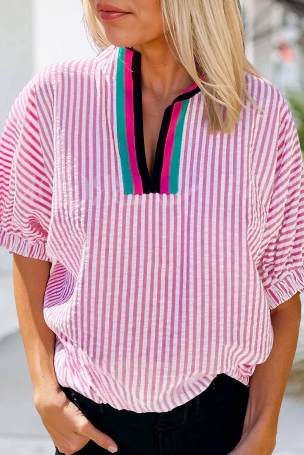 Strip Colorblock Top