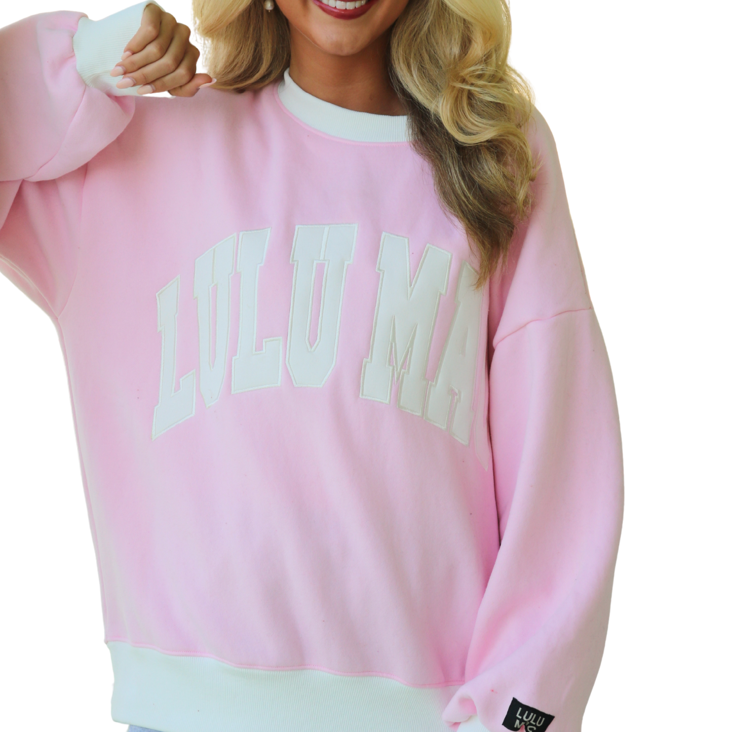 LULU MAC Pink/White Sweatshirt