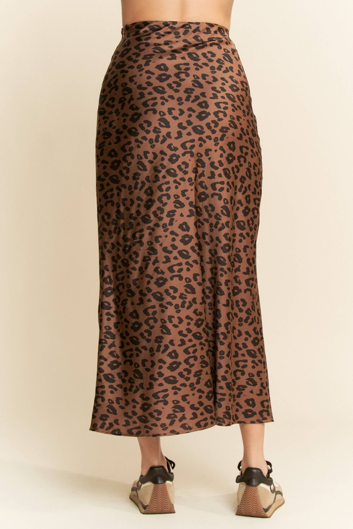 LEOPARD ANIMAL PRINT LONG LENGTH WAIST TIE SKIRT