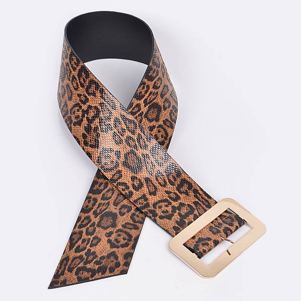 Leopard Big Buckle Belt