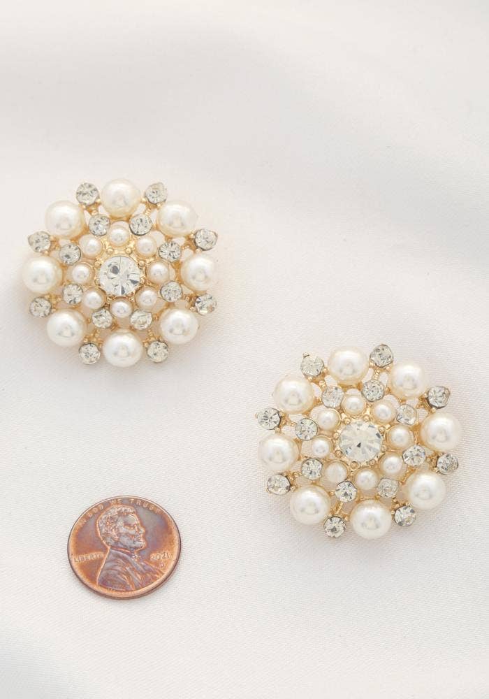PEARL RHINESTONE EARRING