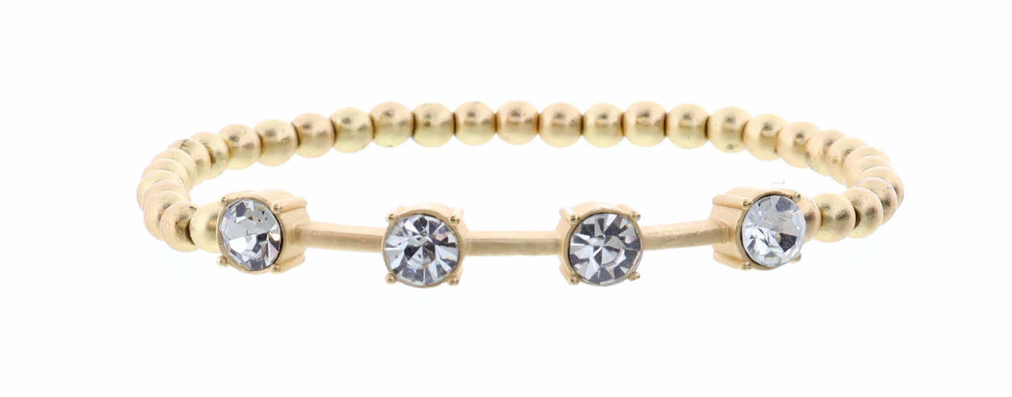 Circle Crystals on Bar Bracelet