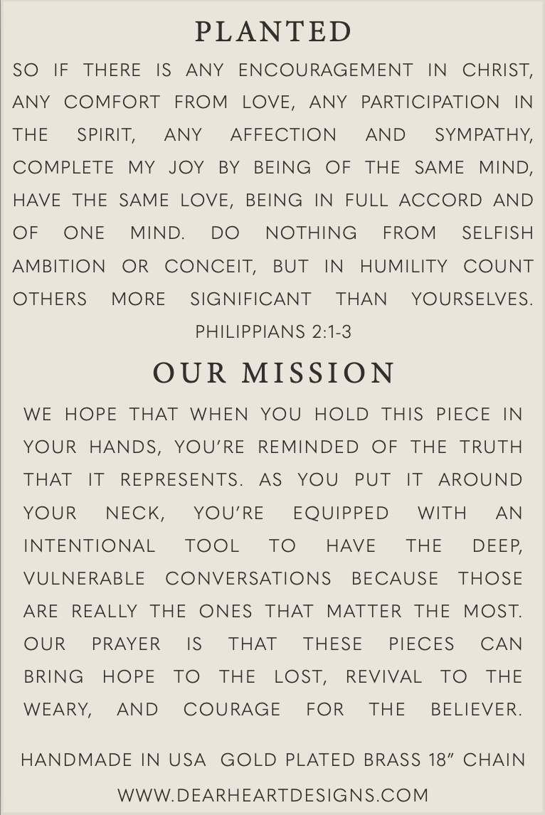 Planted | Christian Necklace | Minimal Jewelry | Gift