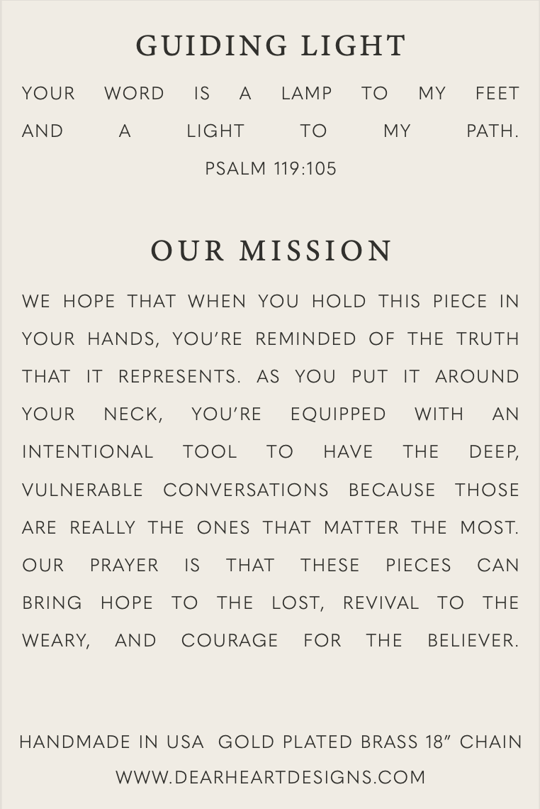 Guiding Light | Christian Necklace | Gift | Micah 7:8