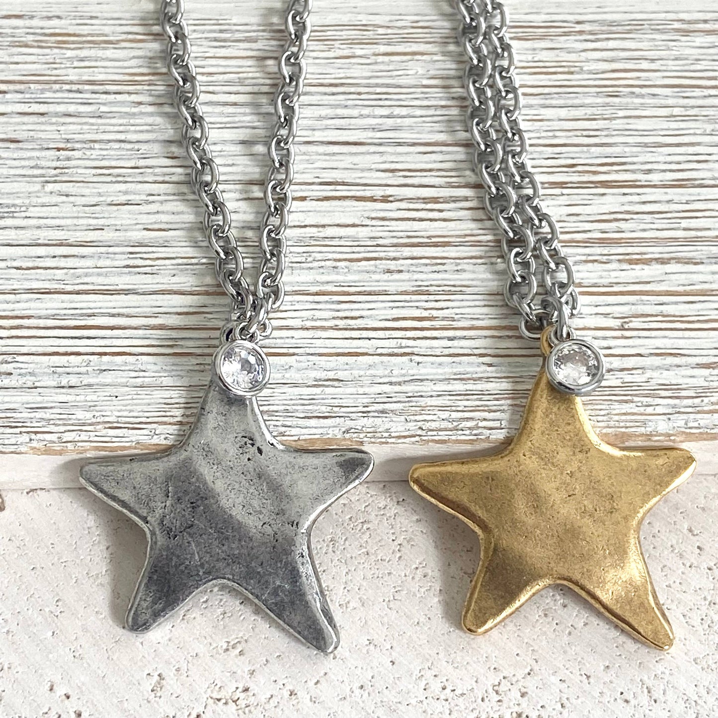 Star necklace celestial jewelry non tarnishing
