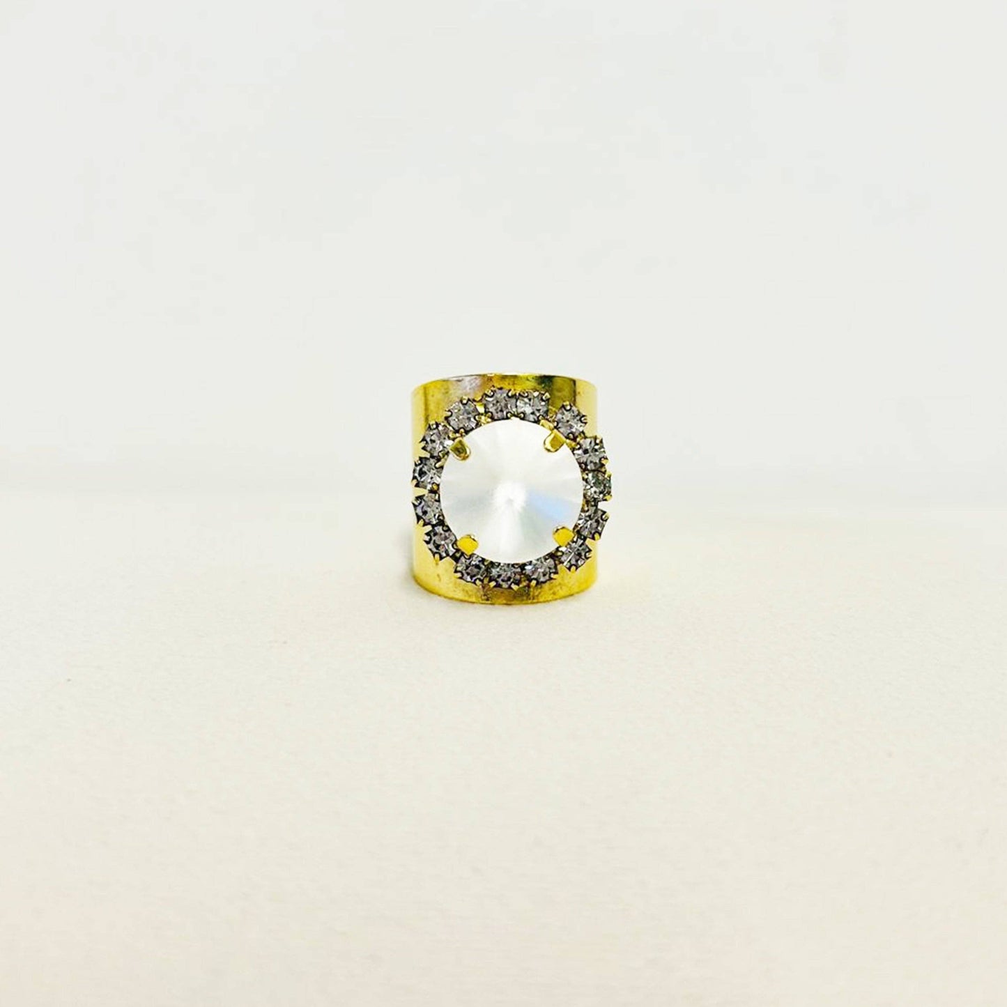 Jacci Ring in White Matt