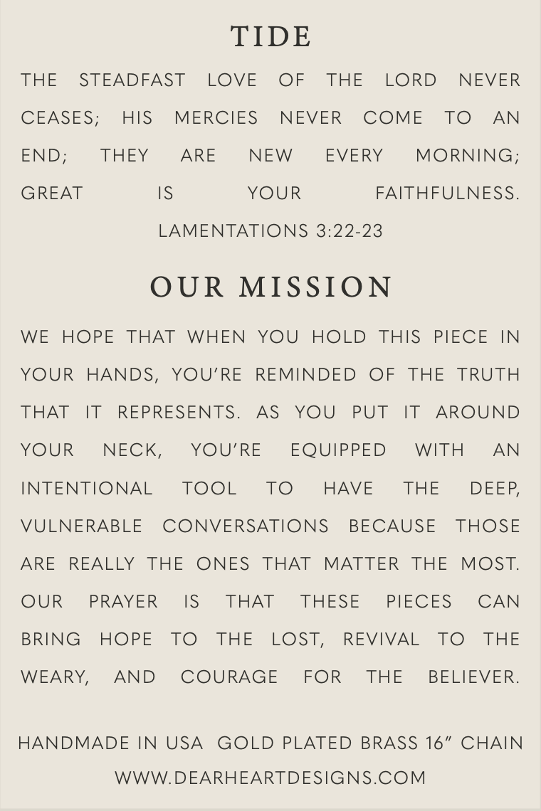 Tide | Christian Necklace | Gift Jewelry | Lamentations