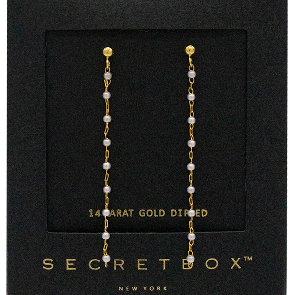 GOLD DIPPED PEARL DROP EARRING