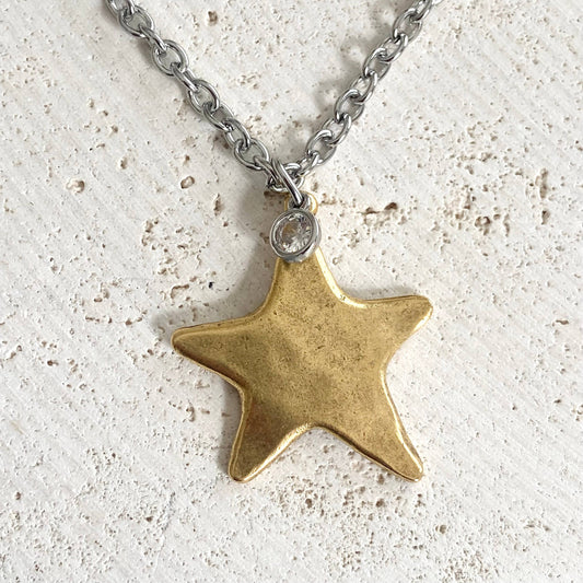 Star necklace celestial jewelry non tarnishing