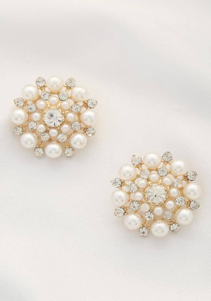 PEARL RHINESTONE EARRING