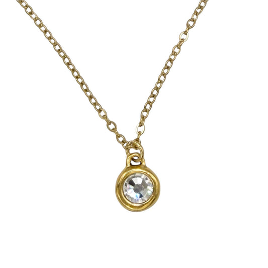Tiny layering Swarovski clear crystal necklace 