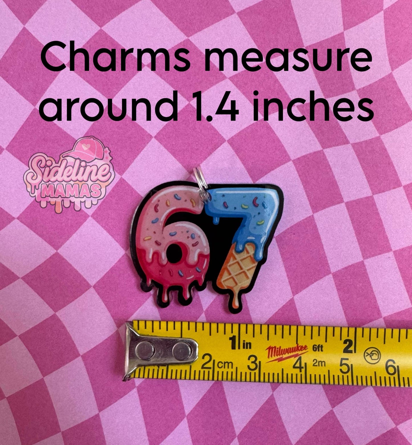 6 7 Drippy Necklace Charm Trendy Baseball Necklace Pendant