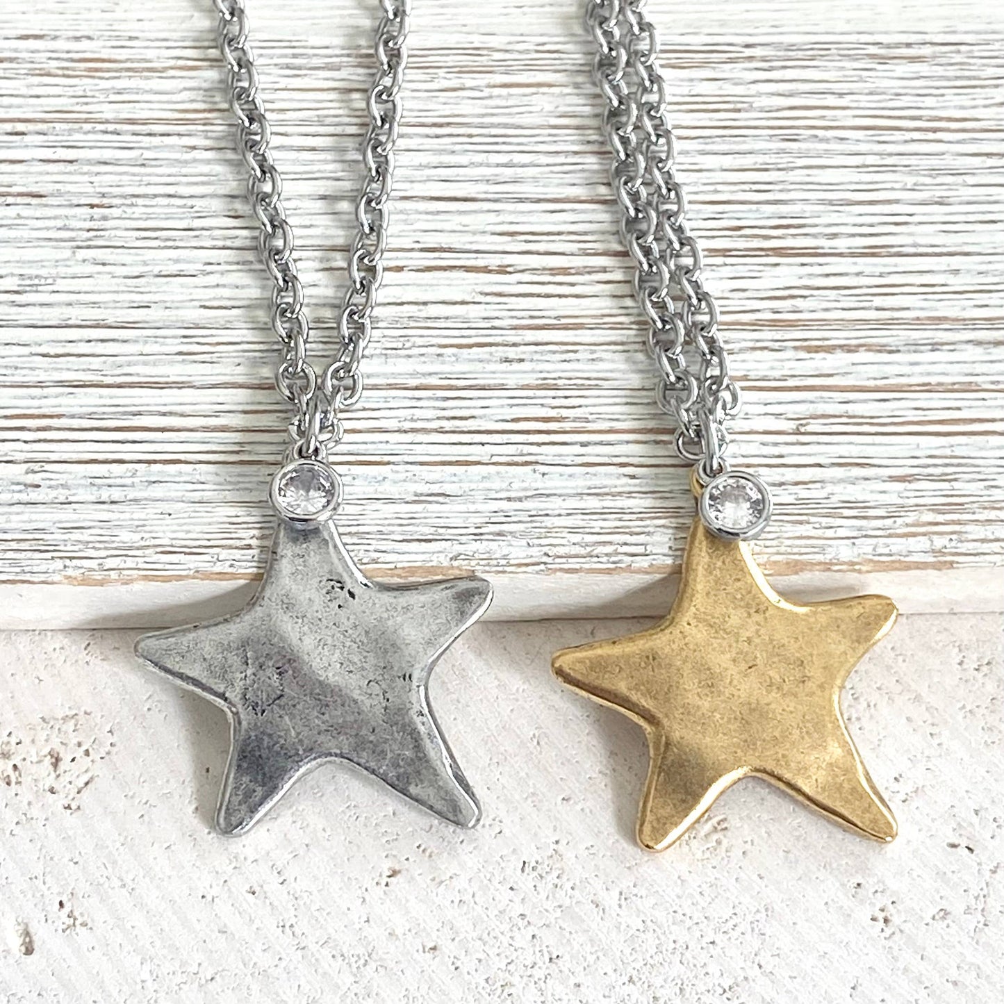 Star necklace celestial jewelry non tarnishing 