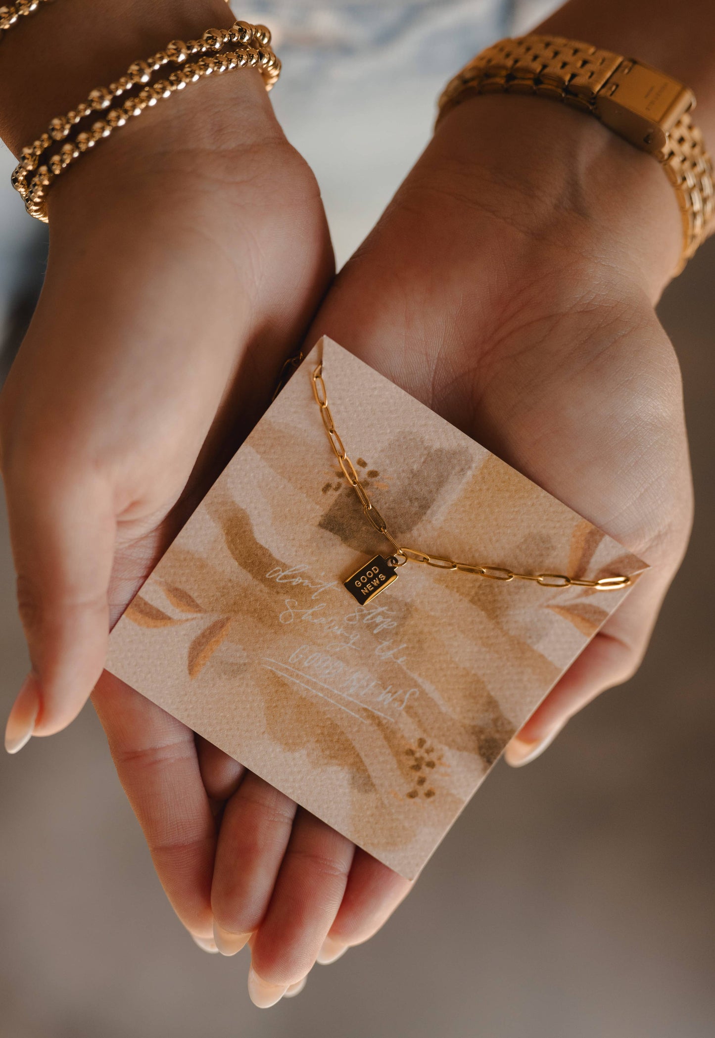 Good News Mini Tag Necklace | Christian Jewelry