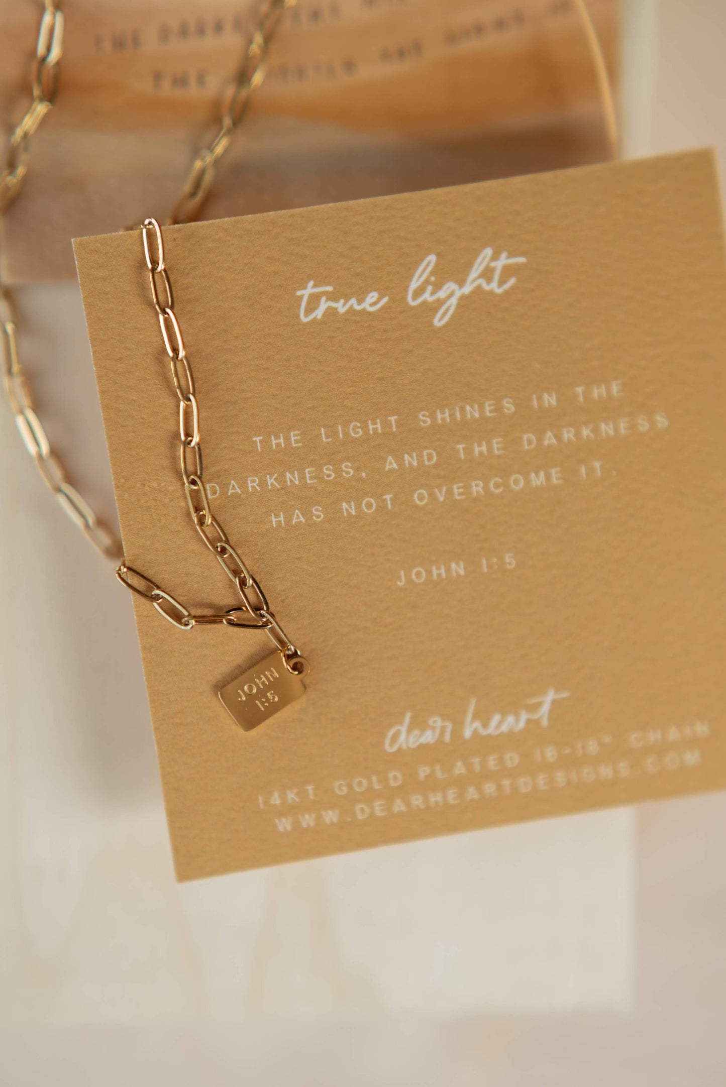 True Light Mini Tag Necklace | Christian Jewelry