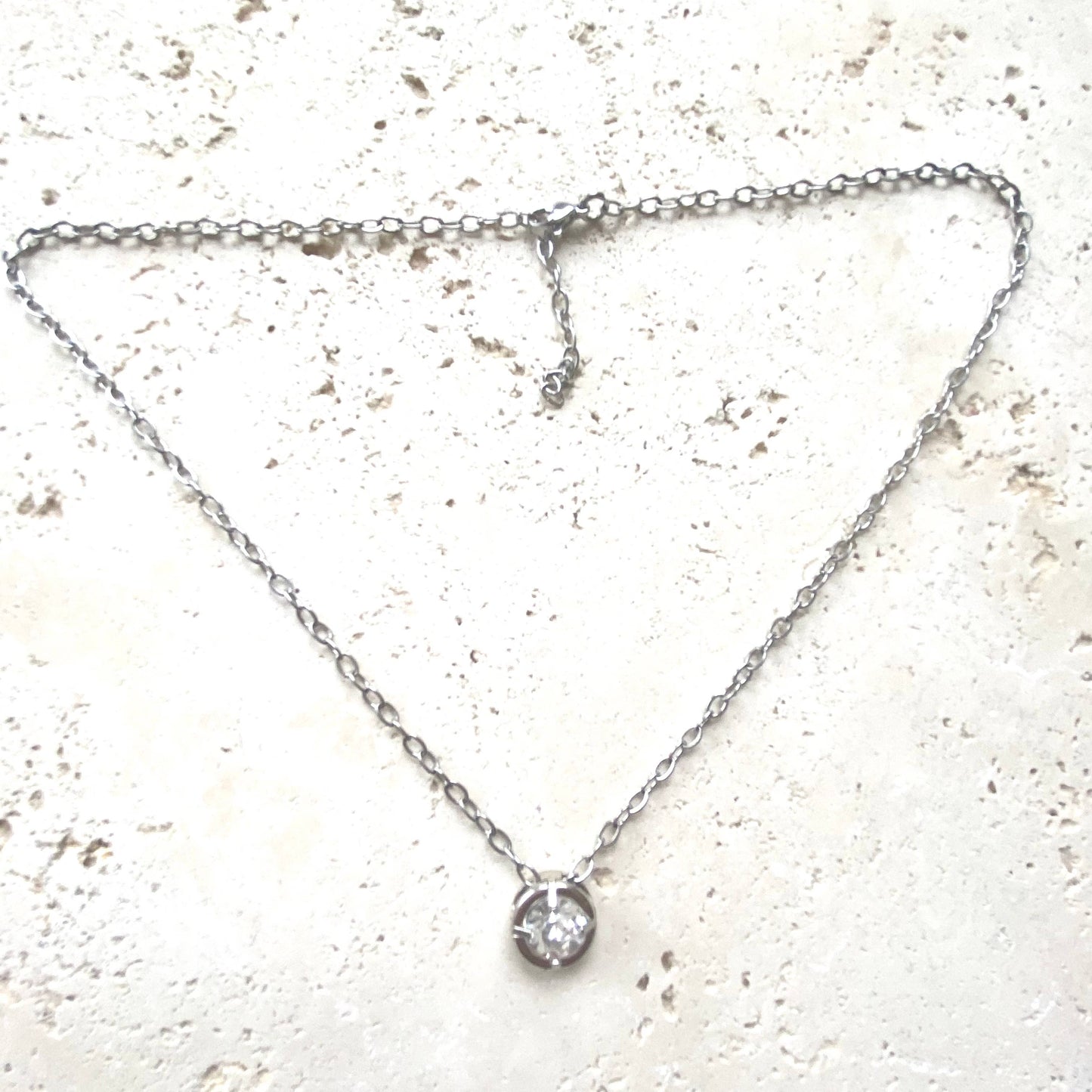 Crystal necklace minimalist layering boutique salon jewelry