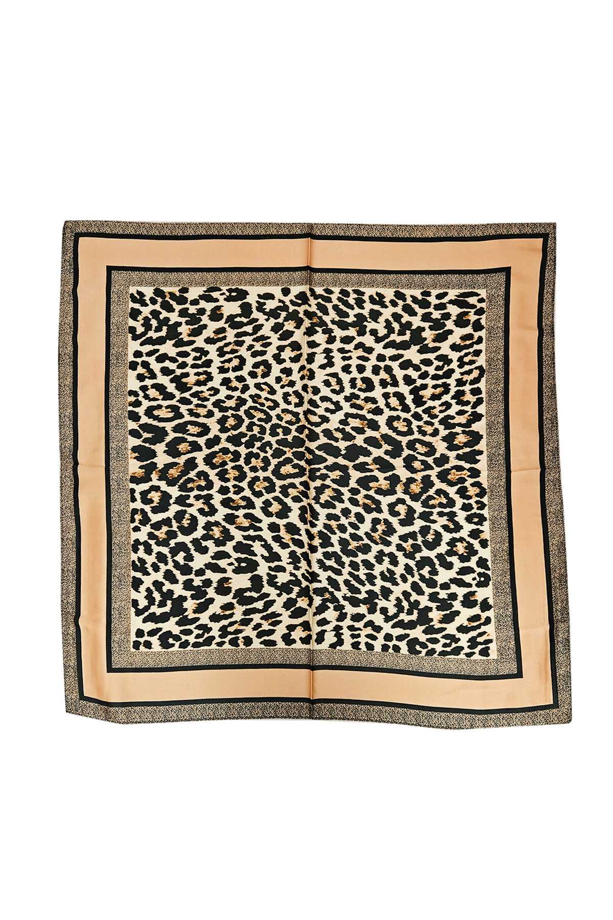 SQUARE BANDANA SCARF WITH LEOPARD PRINT ICS1060