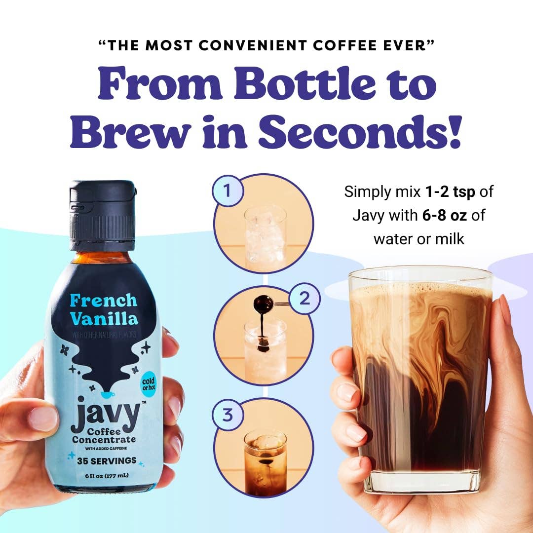 Javvy French Vanilla Cold Brew Coffee Concentrate