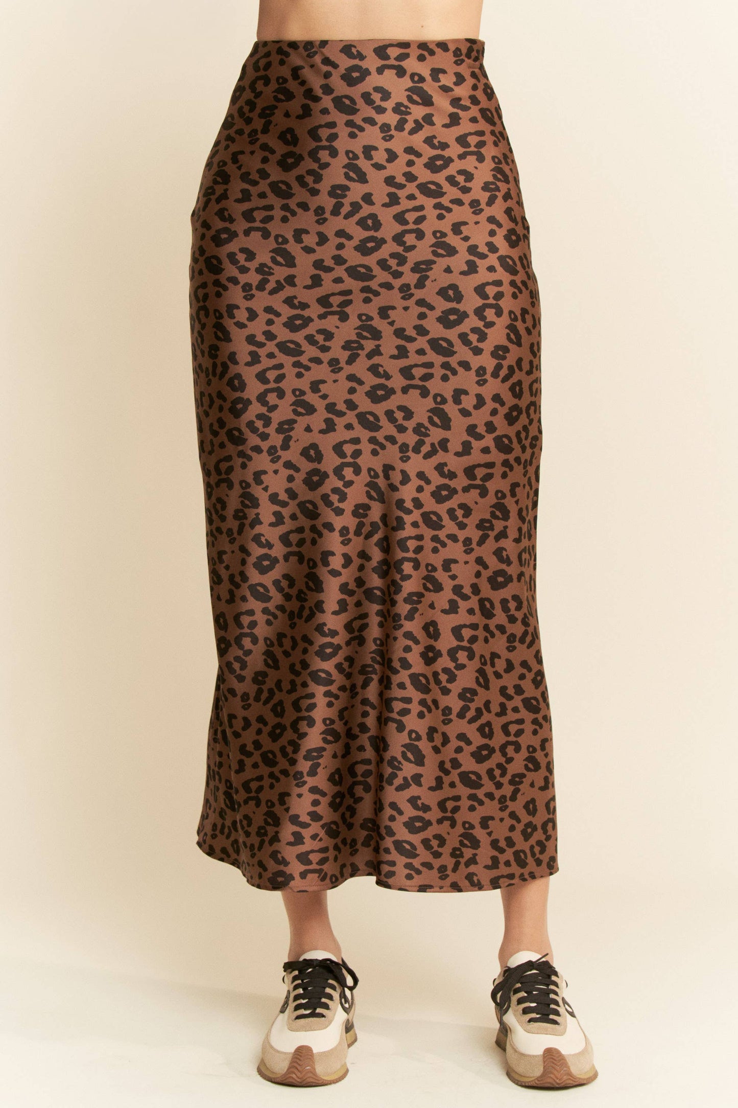 LEOPARD ANIMAL PRINT LONG LENGTH WAIST TIE  SKIRT