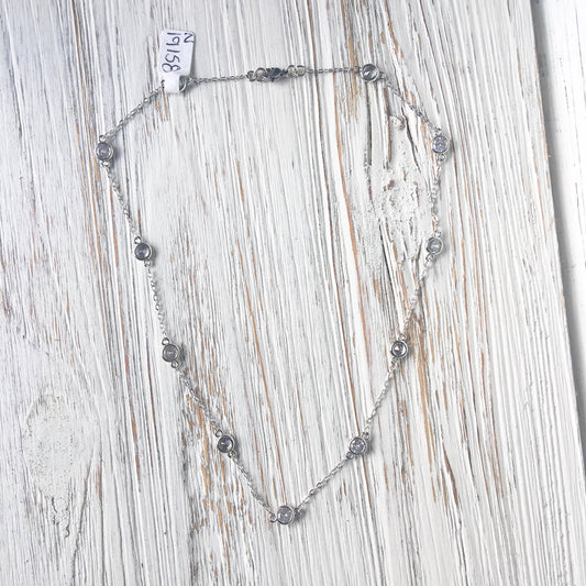 Crystal silver boutique necklace salon bridal jewelry