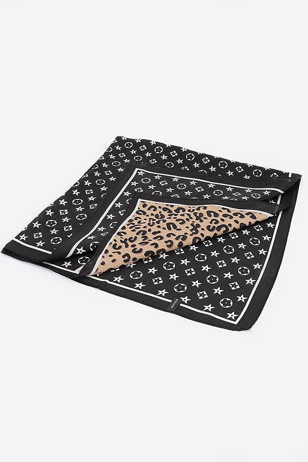Start Leopard Multi Print Bandana Scarf