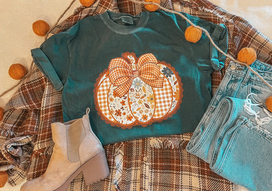 PATTERN PUMPKIN TEE