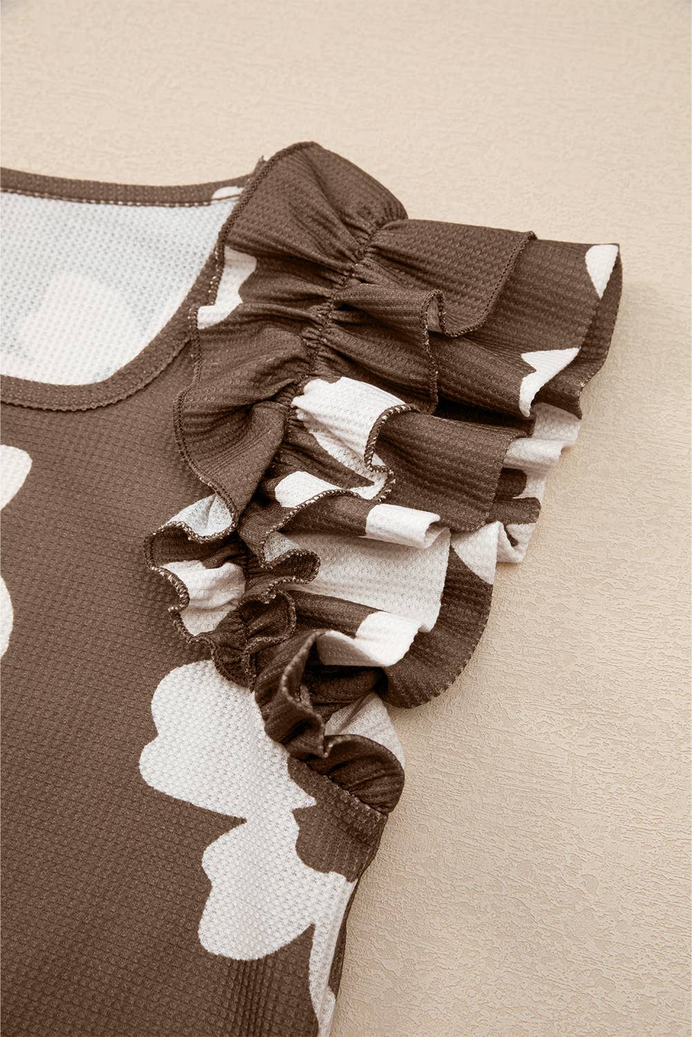 Floral Ruffled Short Sleeve Top