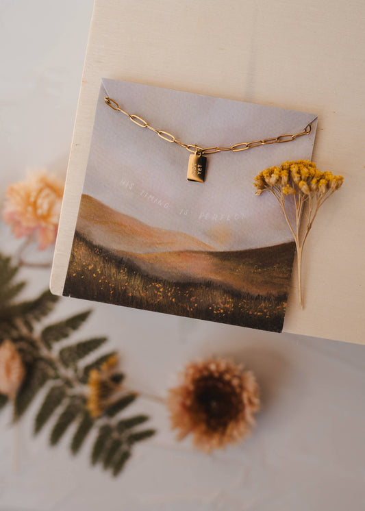 Not Yet Mini Tag Necklace | Christian Jewelry