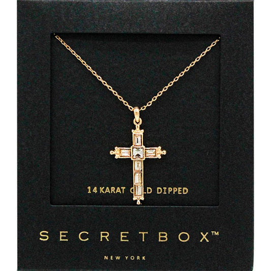 14K GOLD DIPPED CROSS NECKLACE
