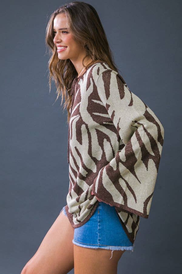 A metallic yarn sweater knit top - ISW5198