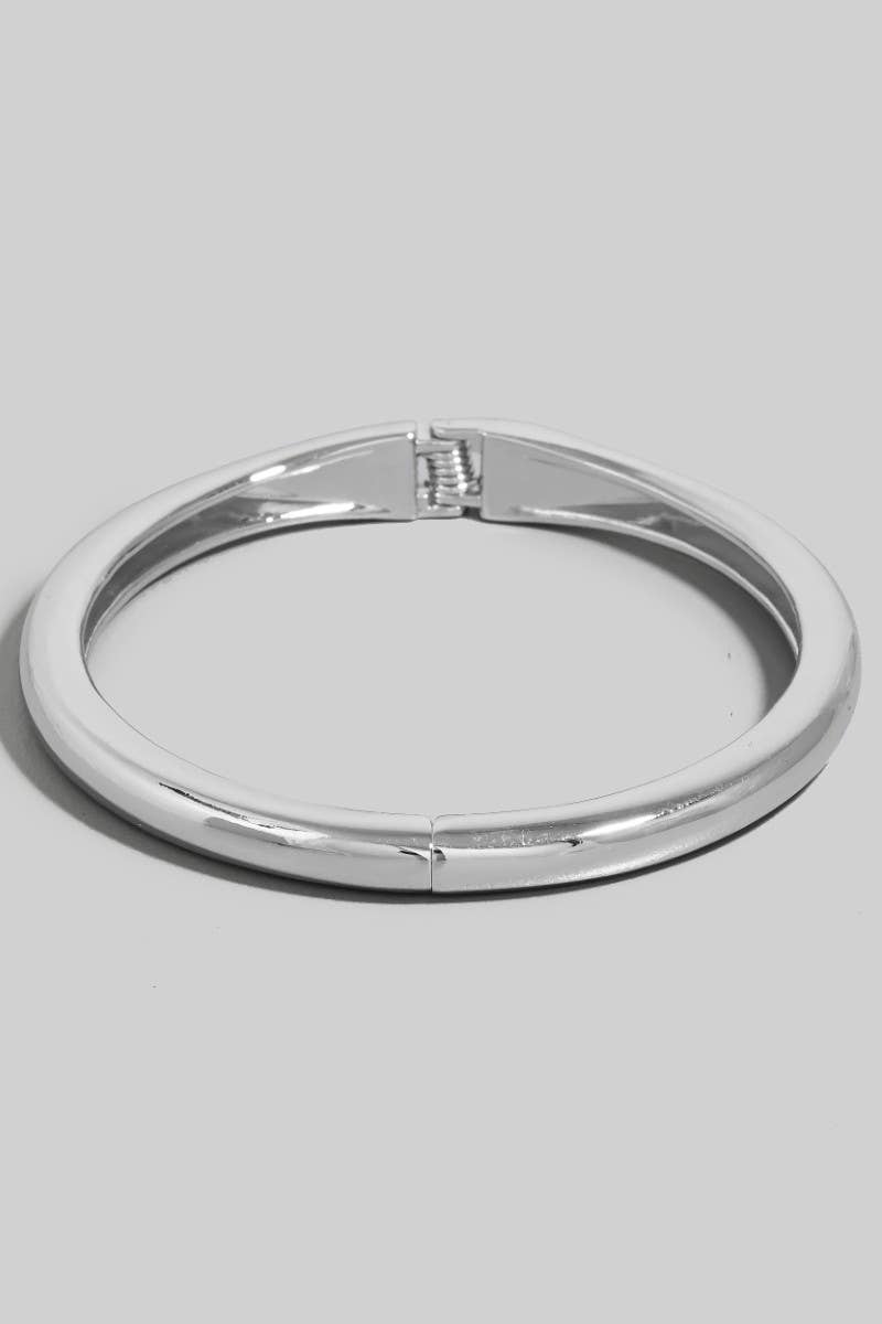 Stainless Steel Thin Hinge Bangle Bracelet