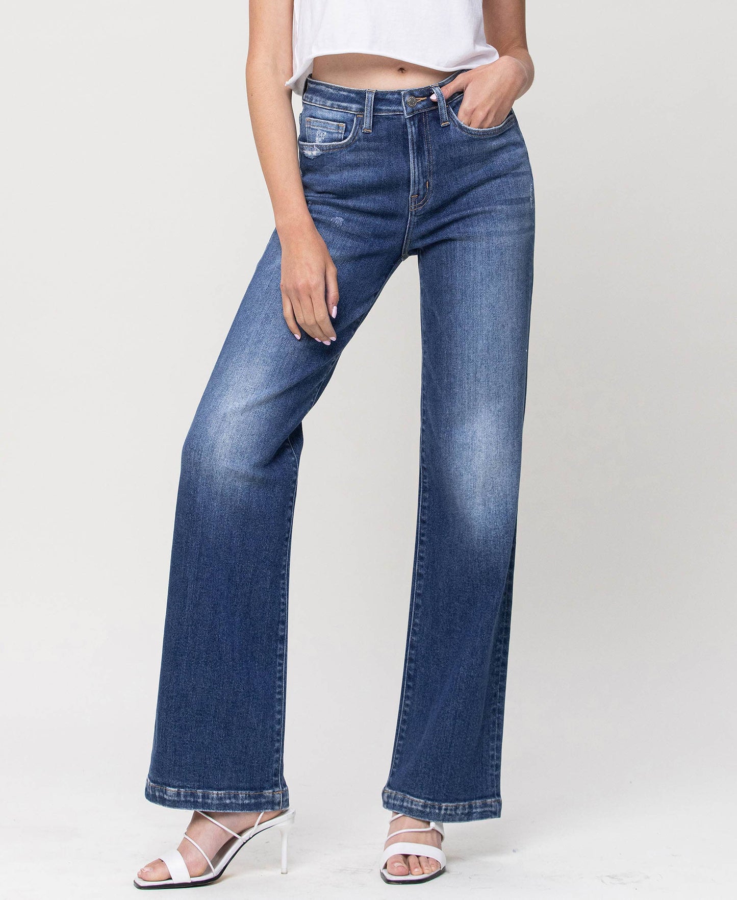 HIGH RISE WIDE LEG JEANS Y3840