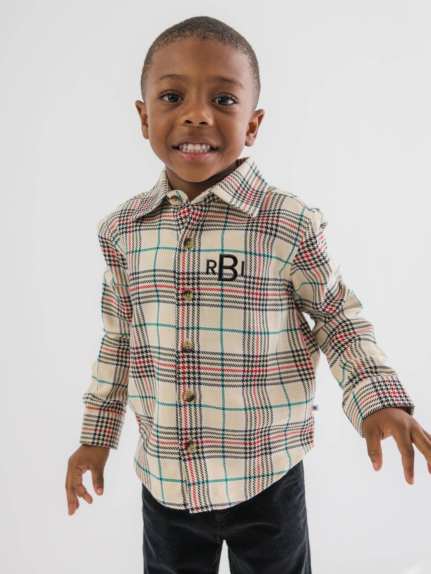 Boys Tannen Plaid Long Sleeve Button Down Shirt