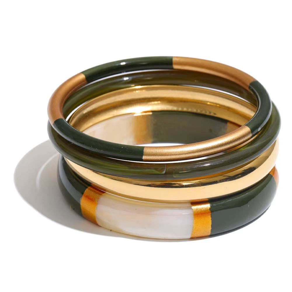 Socialite Bangle Set Olive