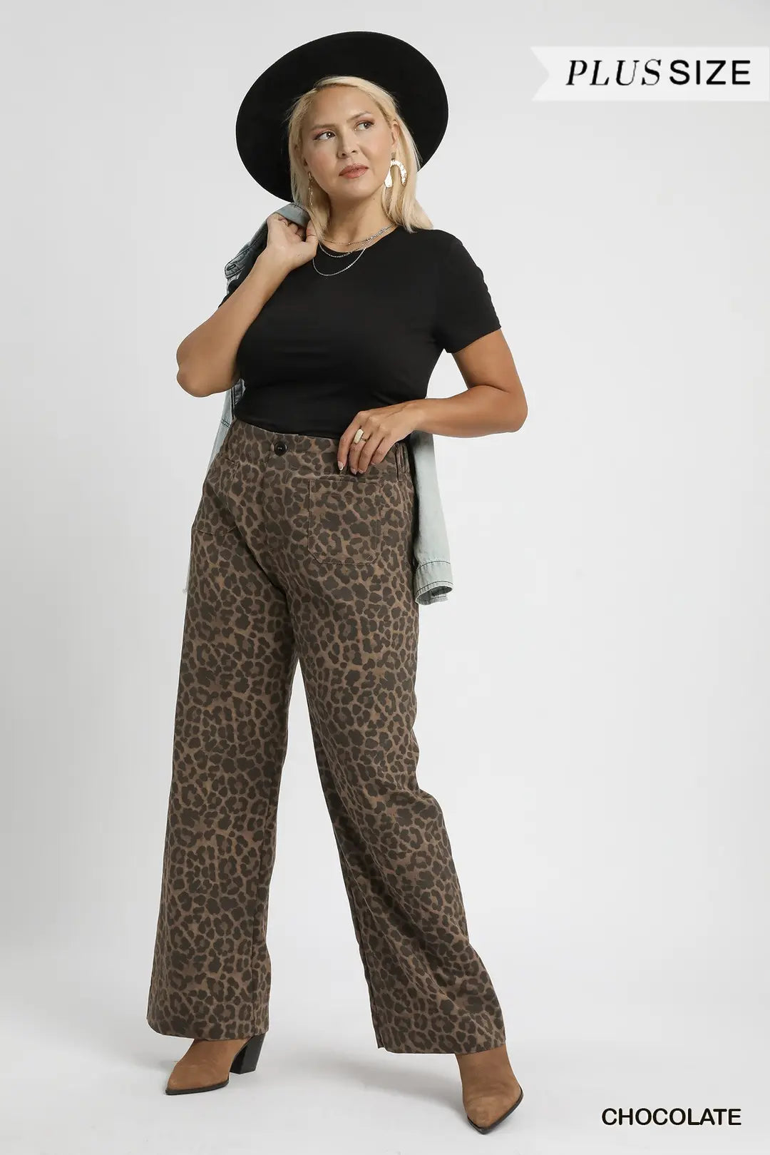 Animal Print Wide Leg Pants
