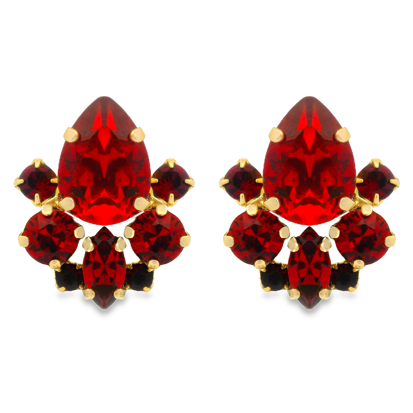 Marcy Earrings in Red