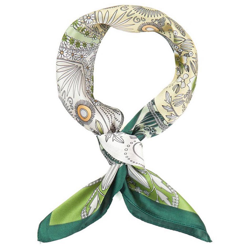FOUR-LEAF CLOVER AND FLOWER BANDANA