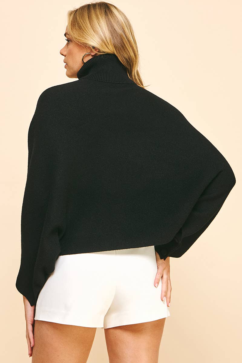 TURTLE NECK RAGLAN SLEEVE SWEATER - 5925W