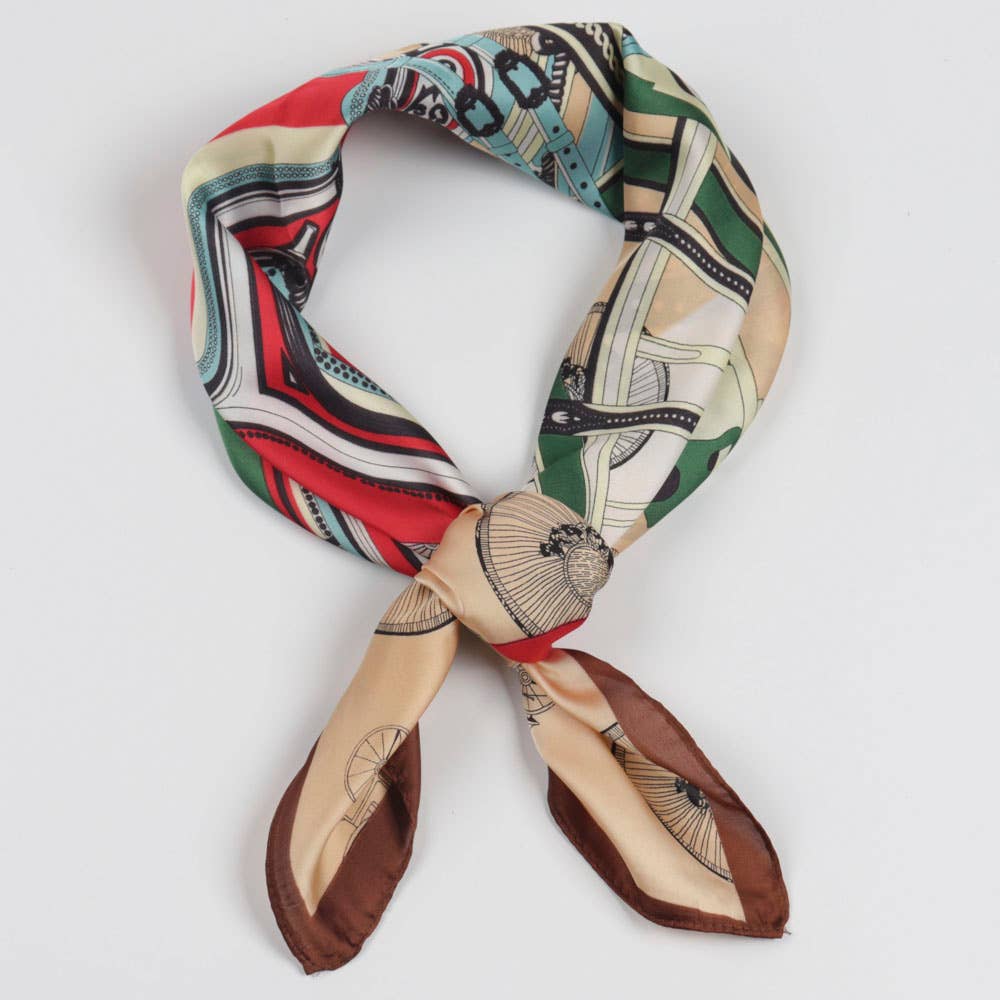 MULTI PATTERN SILKY NECK SCARF JCS-7072