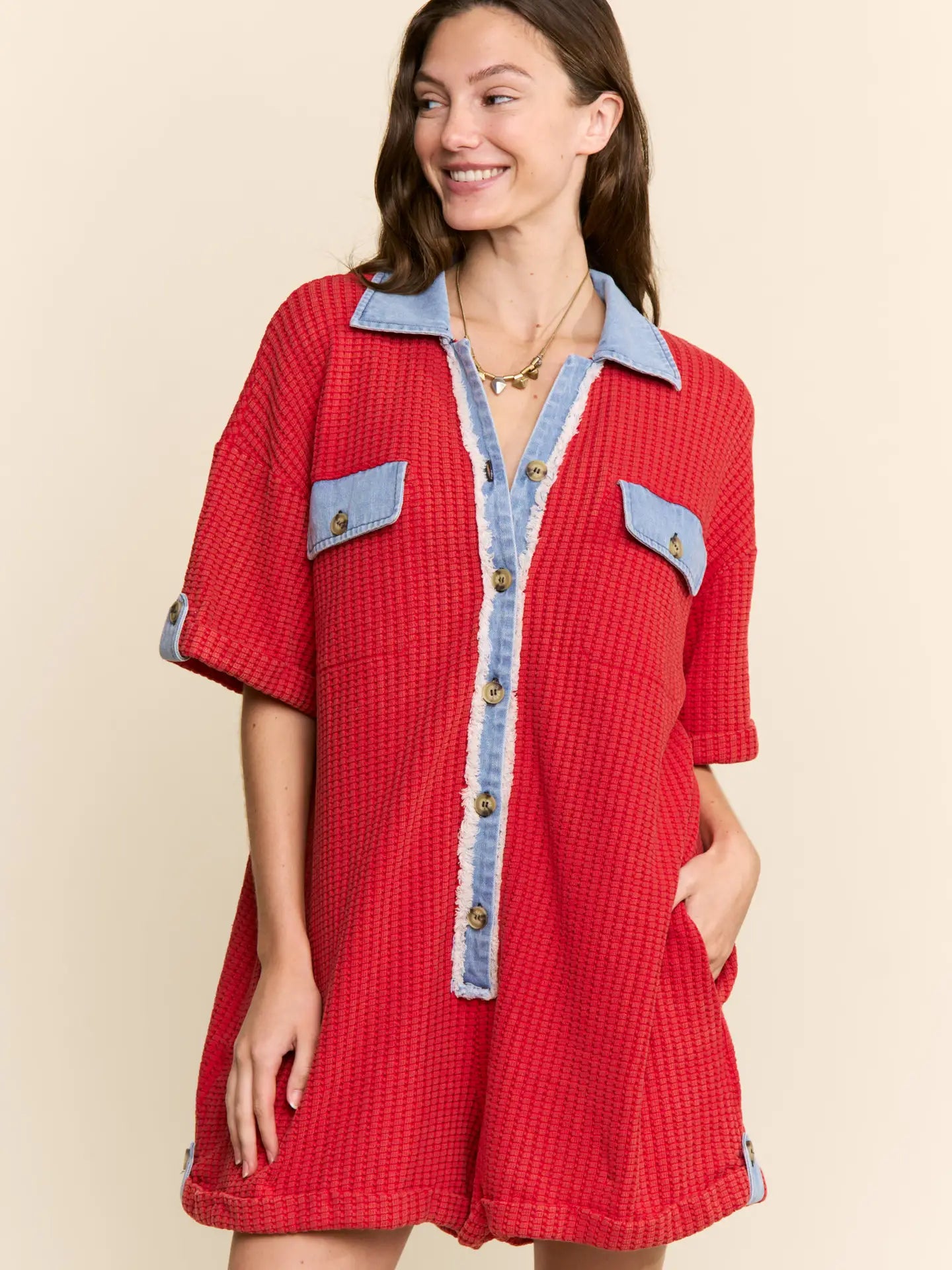 Heather Romper