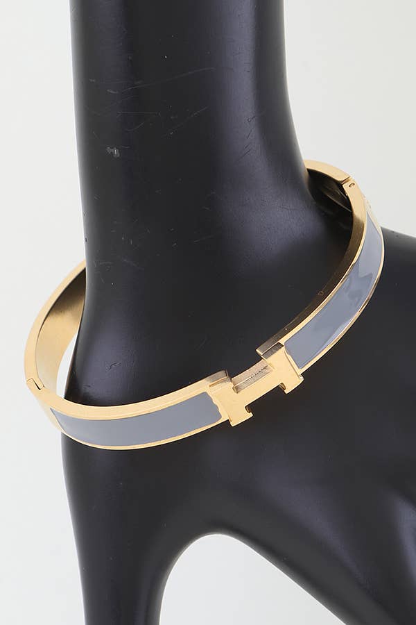 Bright H Cuff Bracelet BDBA327