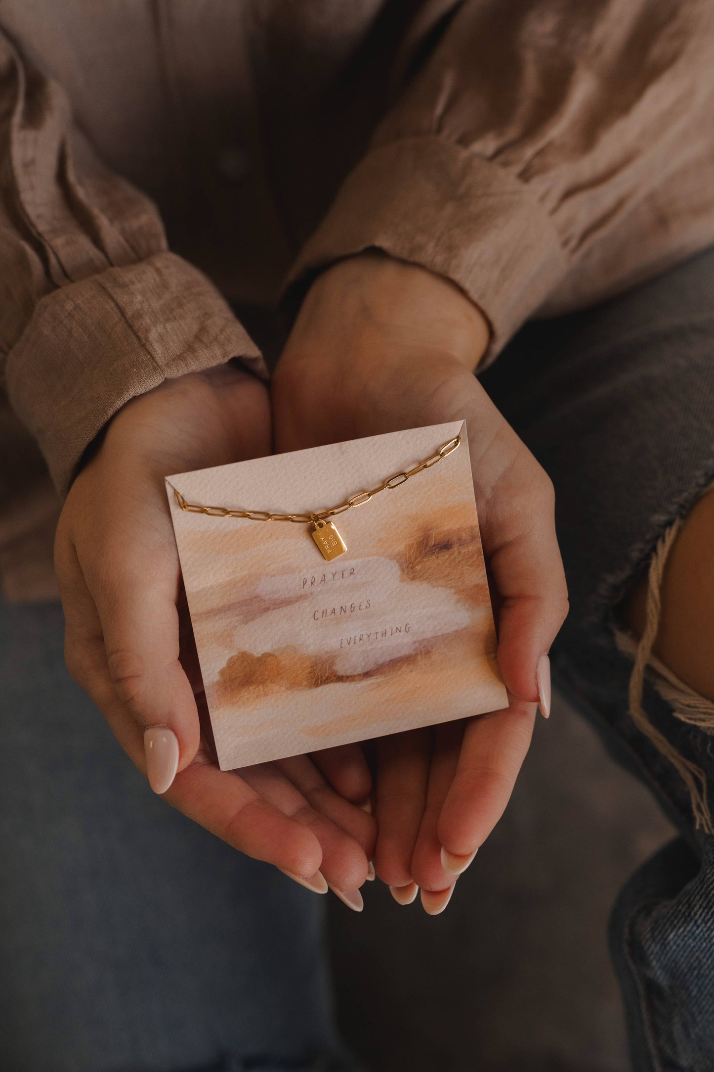 Pray Big Mini Tag Necklace | Christian Jewelry