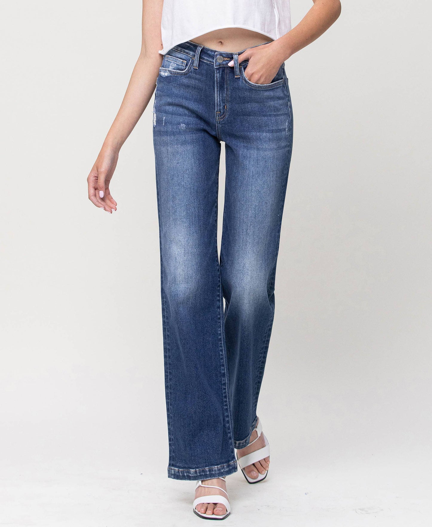 HIGH RISE WIDE LEG JEANS Y3840