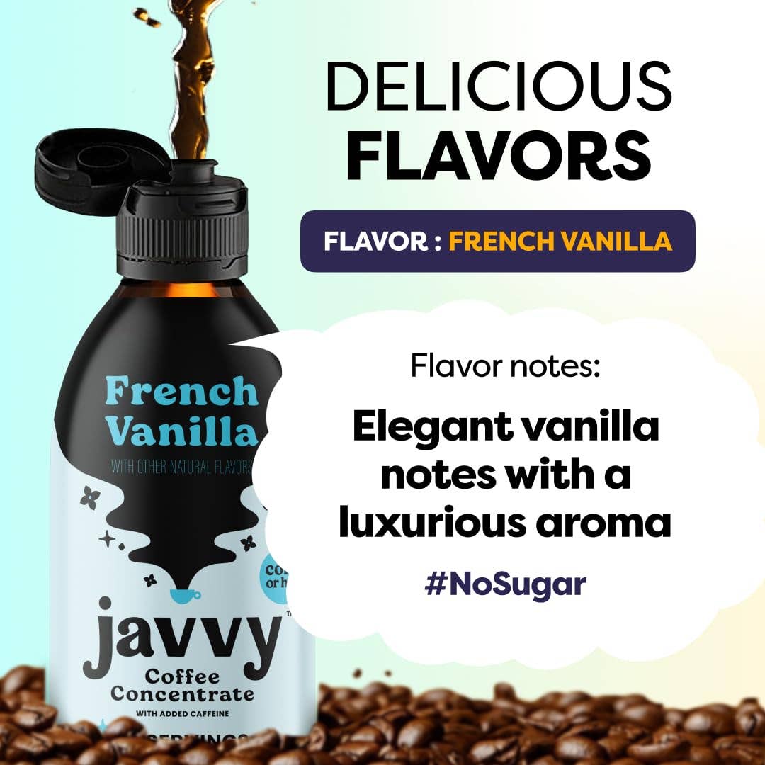 Javvy French Vanilla Cold Brew Coffee Concentrate